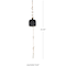 2ft. Black Ceramic Handmade Textured Bell Windchime with Cascading White Disks
